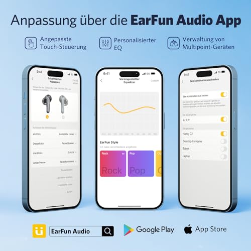 Bluetooth-Kopfhörer bis 50 Euro EarFun Air 2 Kabellos Bluetooth