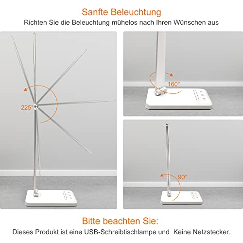 Schreibtischlampe whicow LED Tischlampe für Büro Zimmer