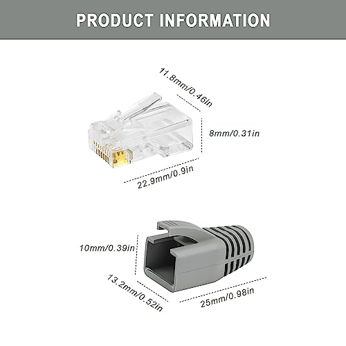 RJ45-Stecker WJUAN 20 Stück Cat5 RJ45 Stecker