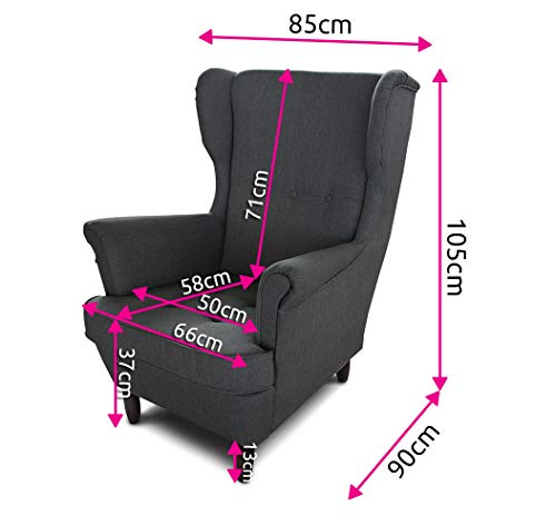 Ohrensessel Sofnet Sessel King, Lounge Sessel mit Armlehnen