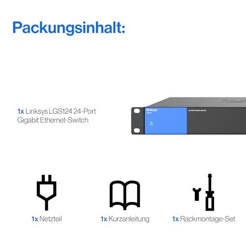 24-Port-Switch Linksys LGS124-EU 24-Port Unmanaged