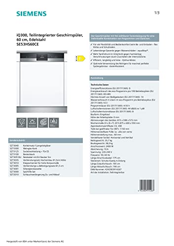 Siemens-Geschirrspüler Siemens SE53HS60CE iQ300