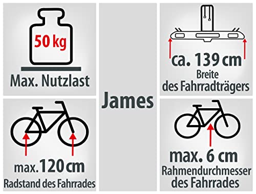 Fahrradträger 2 Fahrräder EUFAB 11417 Fahrradträger JAMES