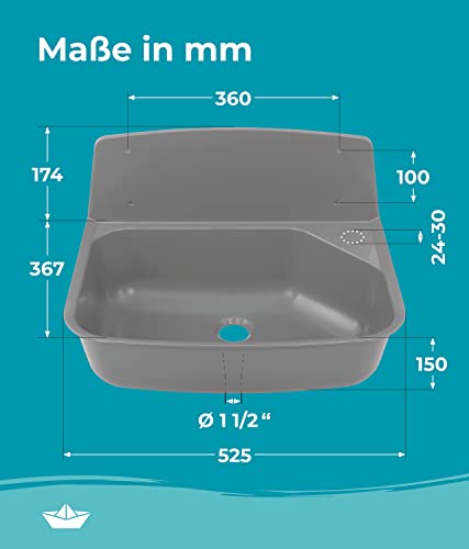 Ausgussbecken Calmwaters ® Nachhaltiges, Made in Germany