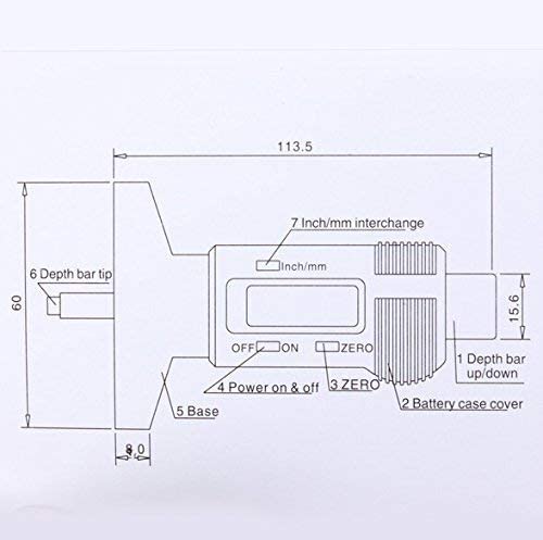 Reifenprofilmesser FamilyMall (TM)Digital Tiefenmesser Messchieber