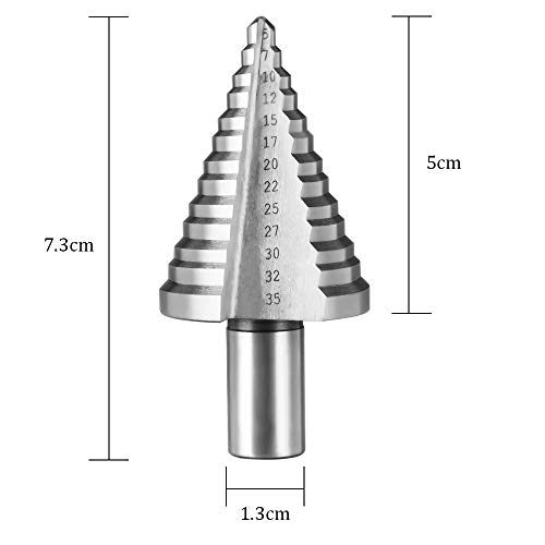 Stufenbohrer flintronic HSS Set, Schälbohrer, Ø5-35mm Schneiden