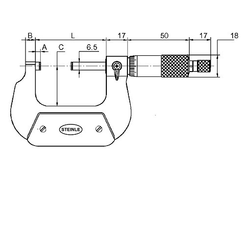 Bügelmessschraube STEINLE 0-25 mm DIN 863 Typ: 2130