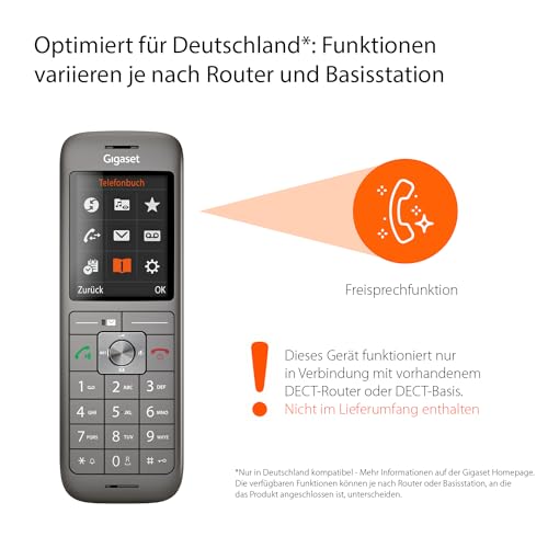 IP-Telefon Gigaset CL660HX, design DECT-Mobilteil mit Ladeschale