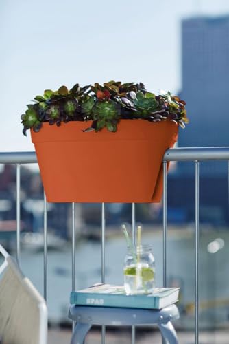 Blumenkasten elho loft urban Flower Bridge 50, Braun/Klinkerrot