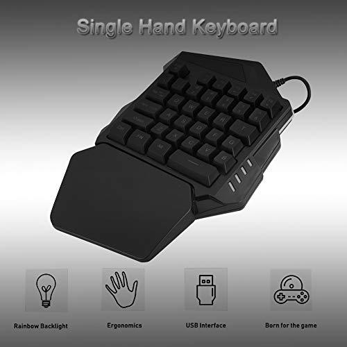 Einhand-Tastatur Diyeeni One Handed Gaming Keyboard, Einhand