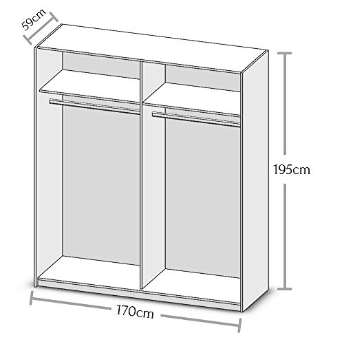 Schwebetürenschrank Stella Trading PULS Eleganter Kleiderschrank