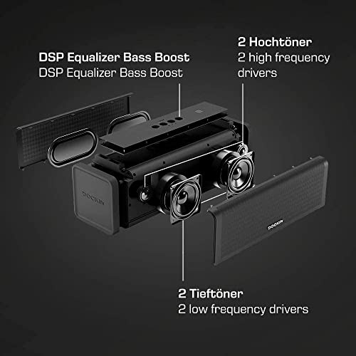 Tragbare Lautsprecher DOCKIN ® D FINE+ 2 Hi-Fi Bluetooth