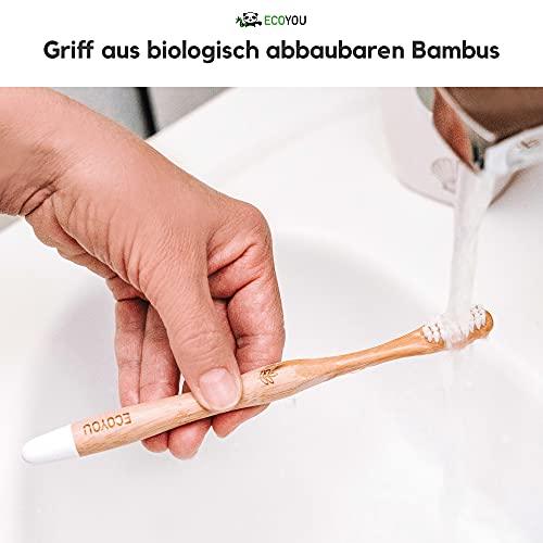 Bambus-Zahnbürste EcoYou Bambus Zahnbürsten 4er Set mittel