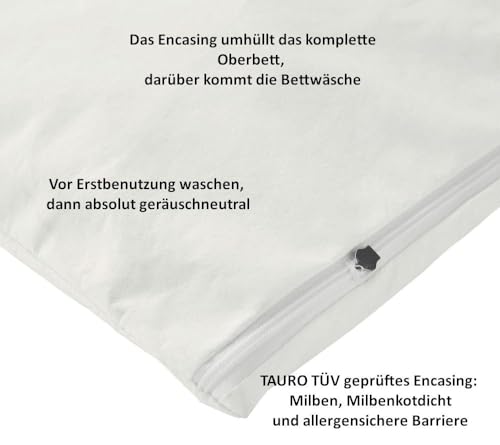 Encasing TAURO Oberbettbezug 135 x 200 cm Milbendicht