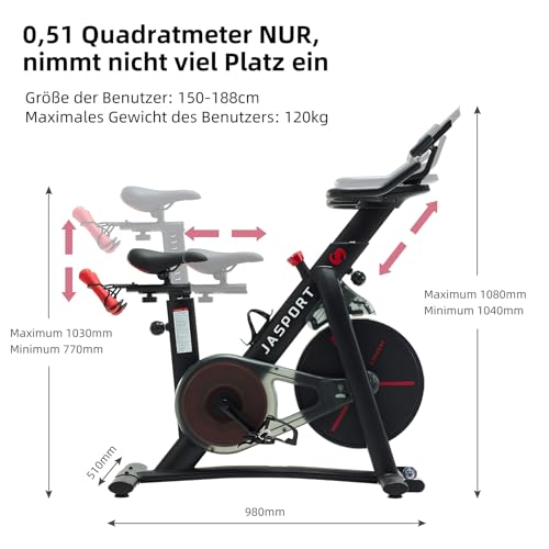 Indoor Bike JASPORT Smart Indoor Speedbike S3, leise Heimtrainer