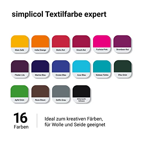 Textilfarbe simplicol expert Mitternacht-Schwarz 1718, 2er Pack