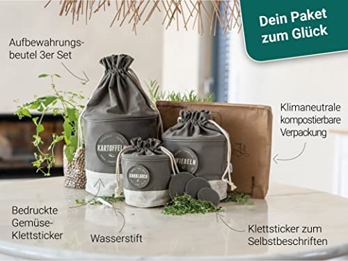 Gemüsebox Glückstoff ® Nachhaltige Kartoffel Aufbewahrungsbox