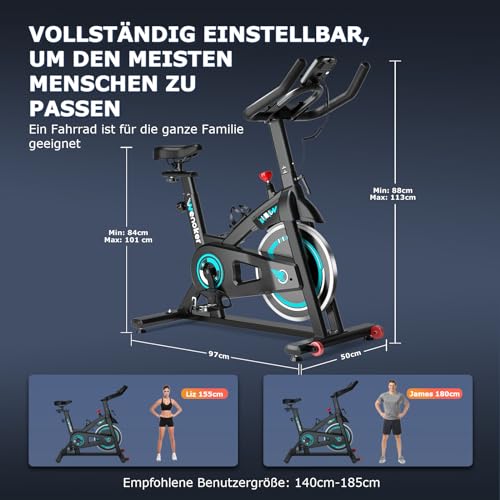 Indoor Bike Wenoker Heimtrainer Fahrrad, Indoor Cycling Bike