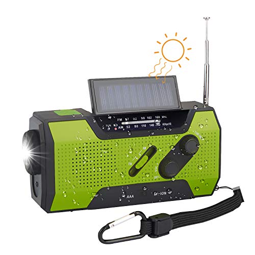Akku-Radio Tkoofn Solar Radio FM AM Portable Hand Crank Radio