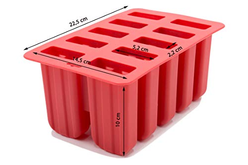 Eis-am-Stiel-Formen ZOLLNER24 10 Eisformen aus Silikon