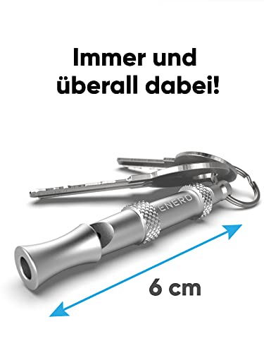 Hundepfeife ENERO ® aus Metall, Hochfrequenz (hörbar)