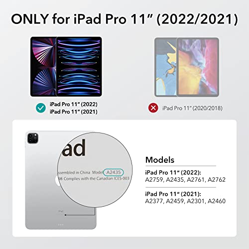 iPad-Pro-11-Hülle ESR Hybrid Hülle, Kompatibel mit iPad Pro 11