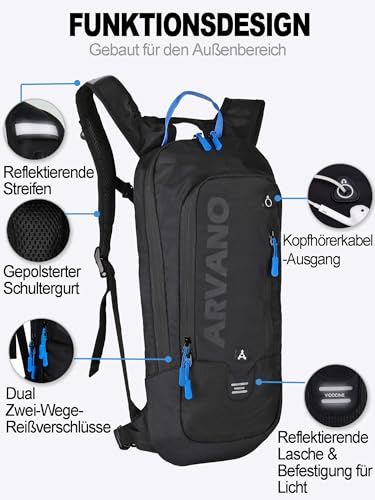 Trinkrucksack Arvano Fahrradrucksack 6l Klein MTB Rucksack