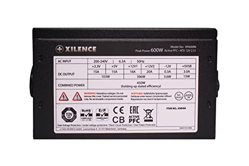 600-Watt-Netzteil Xilence XP600R6 PC Netzteil, 600W Peak Power