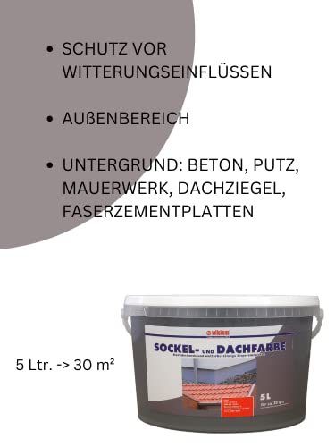 Sockelfarbe Wilckens Sockel- und Dachfarbe matt, 5 l, Anthrazit