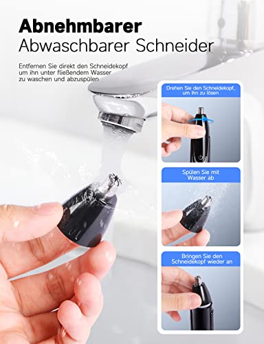 Nasenhaartrimmer paonies USB Wiederaufladbar, Professional