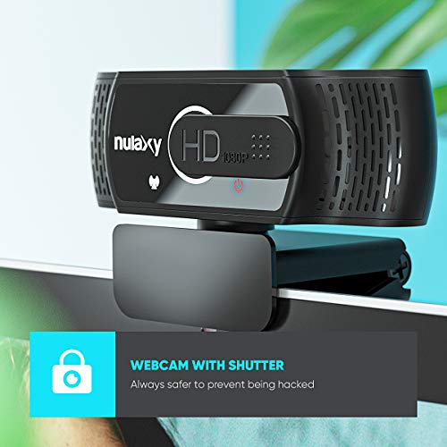 Webcam Nulaxy C900 mit Mikrofon, FHD 1080P mit Abdeckung