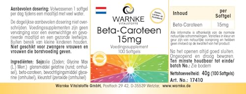 Bräunungskapseln WARNKE VITALSTOFFE Beta Carotin 15mg