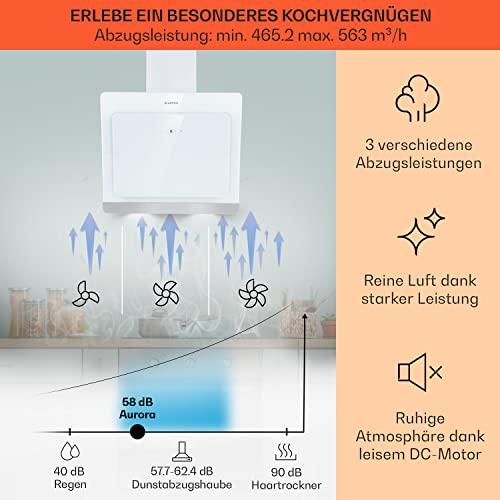 Dunstabzugshaube Weiß 60 cm Klarstein Dunstabzugshaube 60cm