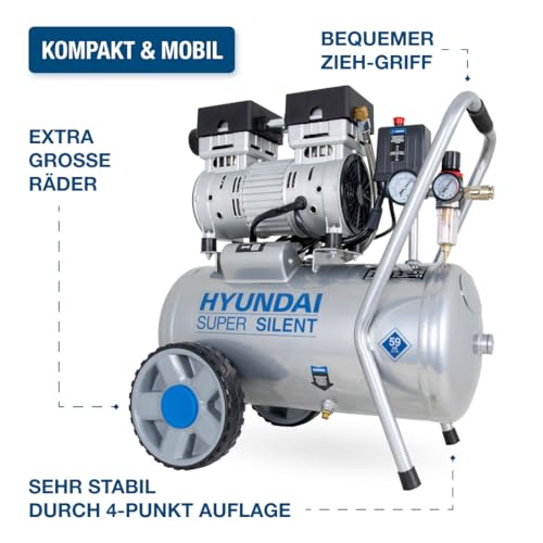 Kompressor Hyundai Silent SAC55752 (Druckluft leise, ölfrei