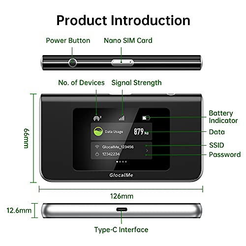 5G-Router GlocalMe Mini Turbo mobiler WLAN Router, 4G LTE Router