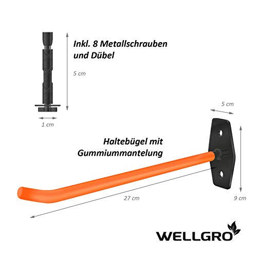 Reifen-Wandhalterung WELLGRO 4X Wandreifenhalter, Reifen