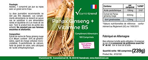 Ginseng-Kapseln Vitamintrend Panax Ginseng + Vitamin B5