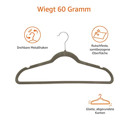 Kleiderbügel Amazon Basics Schmale und Rutschfeste