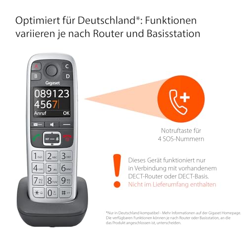 IP-Telefon Gigaset E560HX, DECT-Mobilteil mit Ladeschale