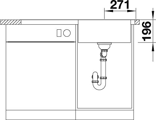 Küchenspüle BLANCO DIVON II 5 S-IF Edelstahl, Einbau