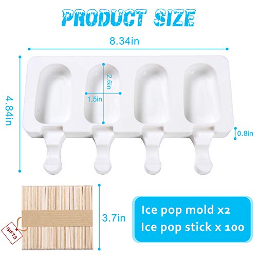 Eis-am-Stiel-Formen Sinnsally Eisformen Silikon