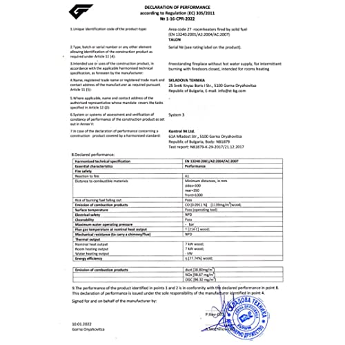 Dauerbrandofen BALKAN ENERGY Holzofen Modell Talon 7kW