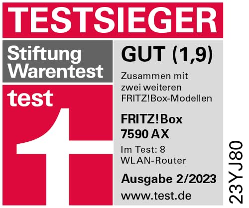 WiFi-6-Router AVM FRITZ!Box 7590 AX, Wi-Fi 6 Router