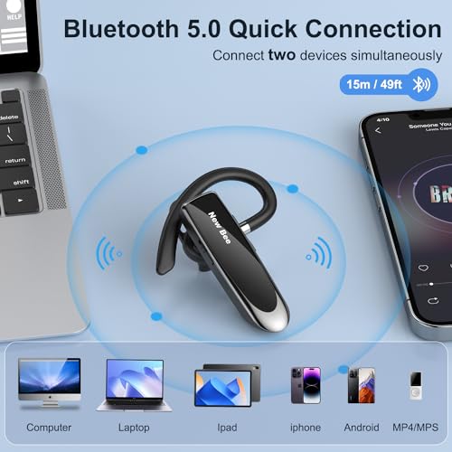 Bluetooth-Headset New bee Bluetooth Headset Wireless
