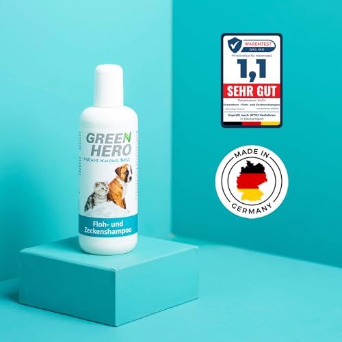 Flohshampoo-Hund Green Hero Floh- und Zeckenshampoo