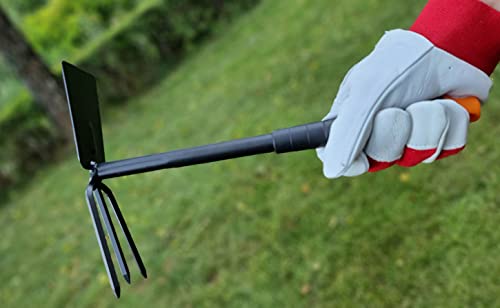 Gartenhacke MIVOS Doppelhacke für den Garten mit Dreieck aus Stahl