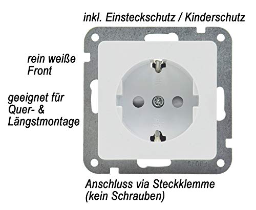 Steckdosen-Lichtschalter ChiliTec Delphi Steckdose m. Lichtschalter