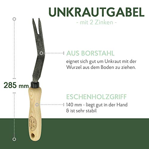 Unkrautstecher DeWit Unkraut-Gabel 28,5 cm, Profi Garten-Gabel