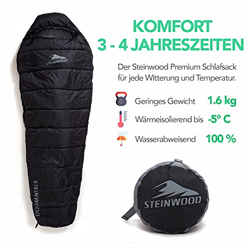 Sommerschlafsack Steinwood Premium Schlafsack koppelbar