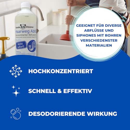 Bio-Abflussreiniger PandaCleaner Haar-Weg Abflussreiniger